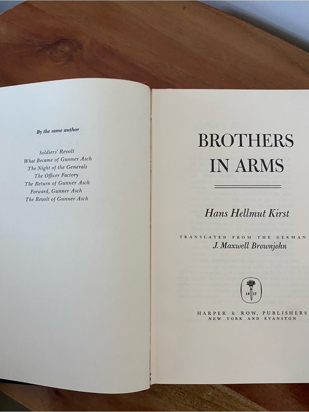 Brothers in Arms by Hans Hellmut Kirst - Cream Pages